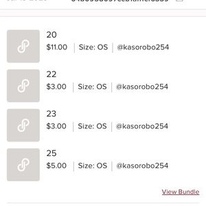 Bundle from 2 show. 5 items